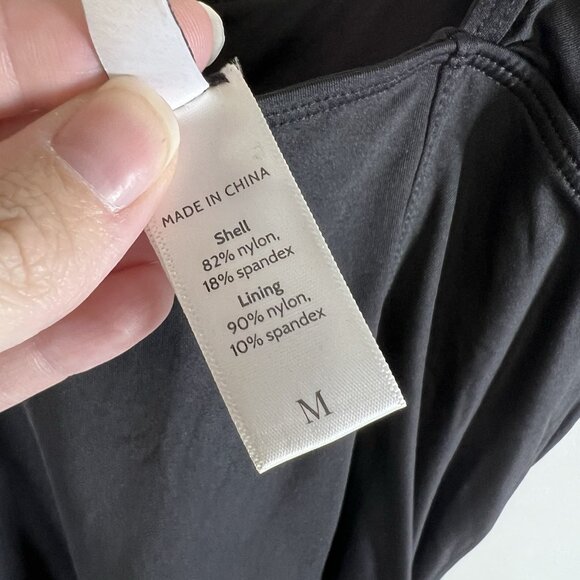 Andie Black One-Piece Swimsuit Size Medium Black Andie‎ One Piece Swimwear Beach - Picture 8 of 9